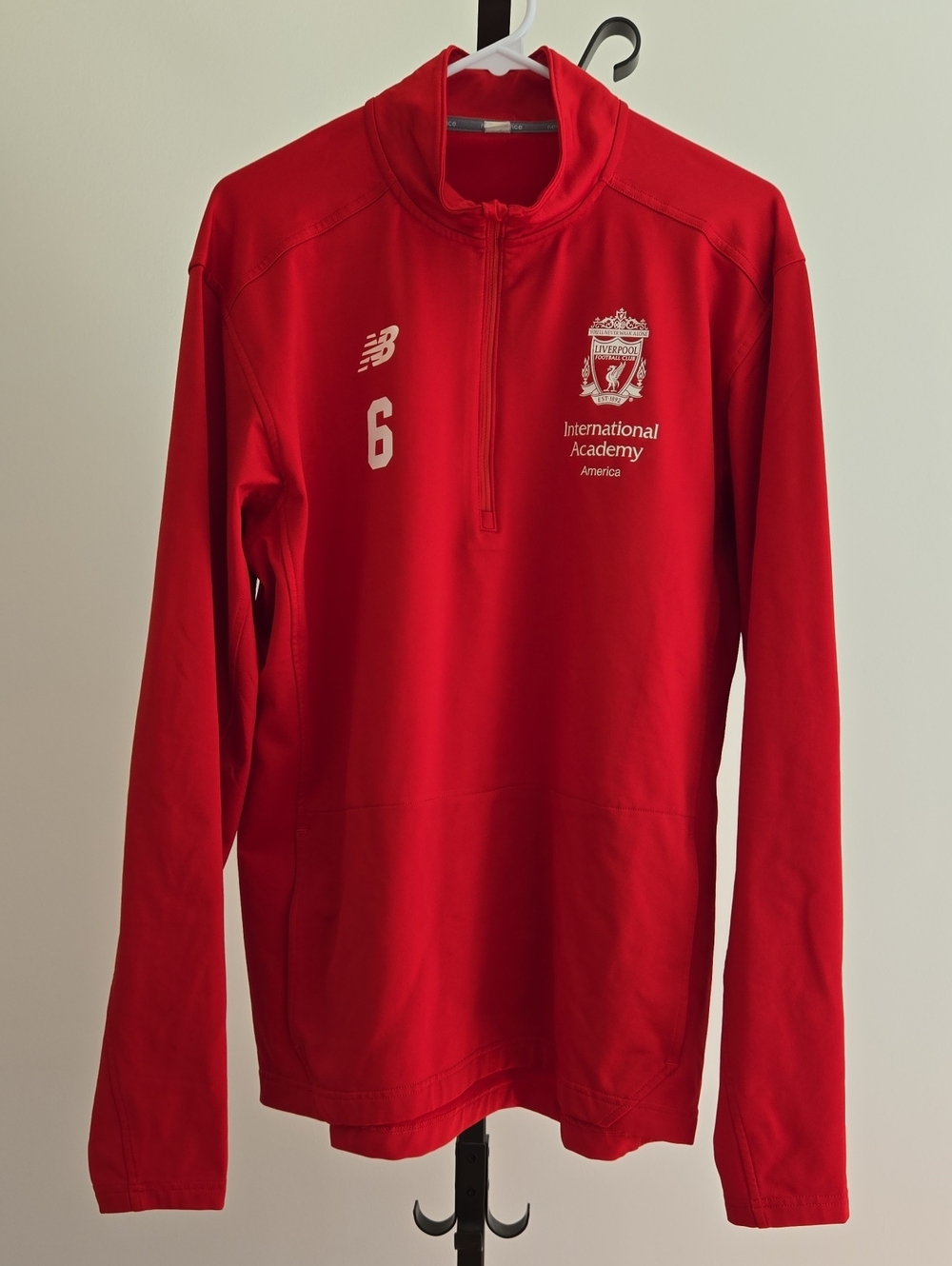 New Balance Kids' Red Half-Zip Training Top